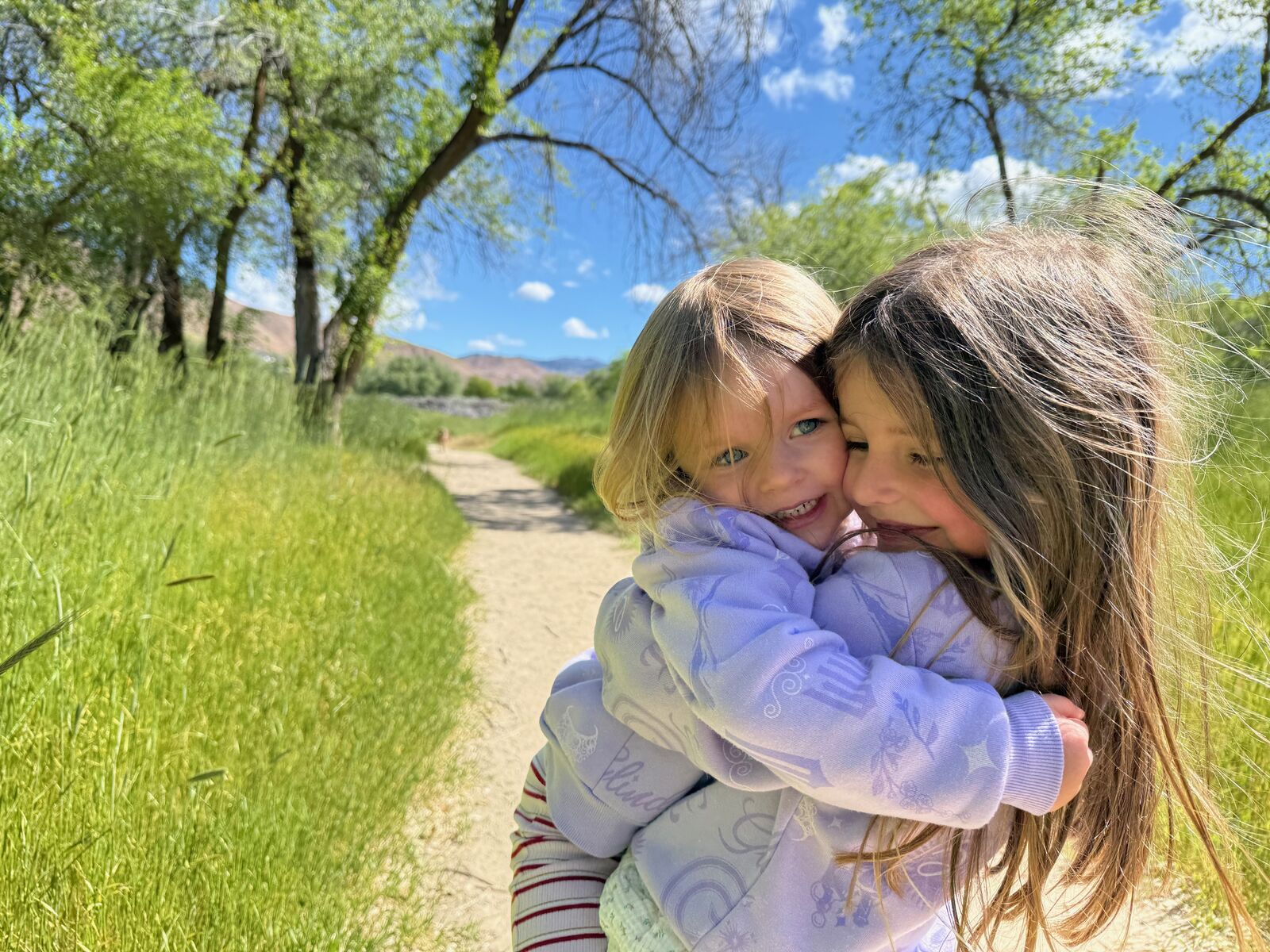 The girls on an Idaho trail